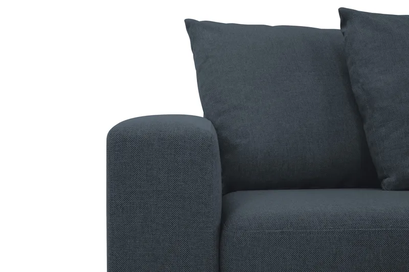 Crazy 4-sits Högervänd L-formad Schäslongsoffa i Tyg inkl Kuvertkuddar - Blå - Möbler - Soffa - Divansoffor & schäslongsoffa