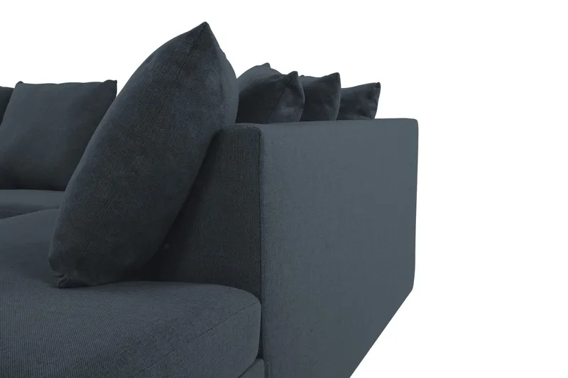 Crazy 4-sits Högervänd L-formad Schäslongsoffa i Tyg inkl Kuvertkuddar - Blå - Möbler - Soffa - Divansoffor & schäslongsoffa