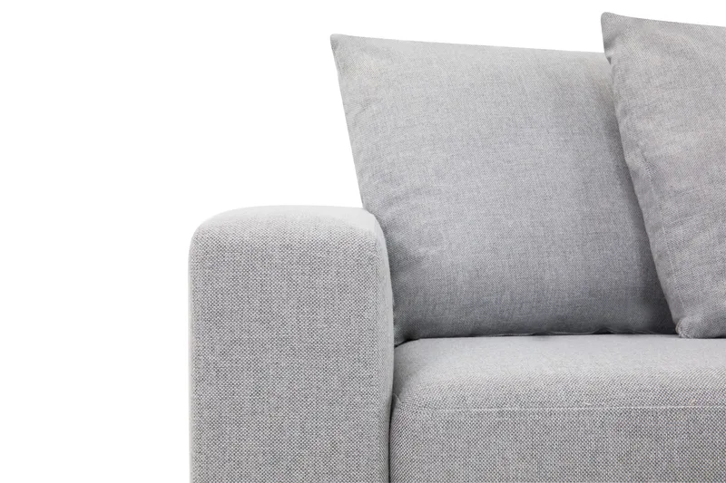 Crazy 4-sits Högervänd L-formad Schäslongsoffa i Tyg inkl Kuvertkuddar - Grå - Möbler - Soffa - Divansoffor & schäslongsoffa