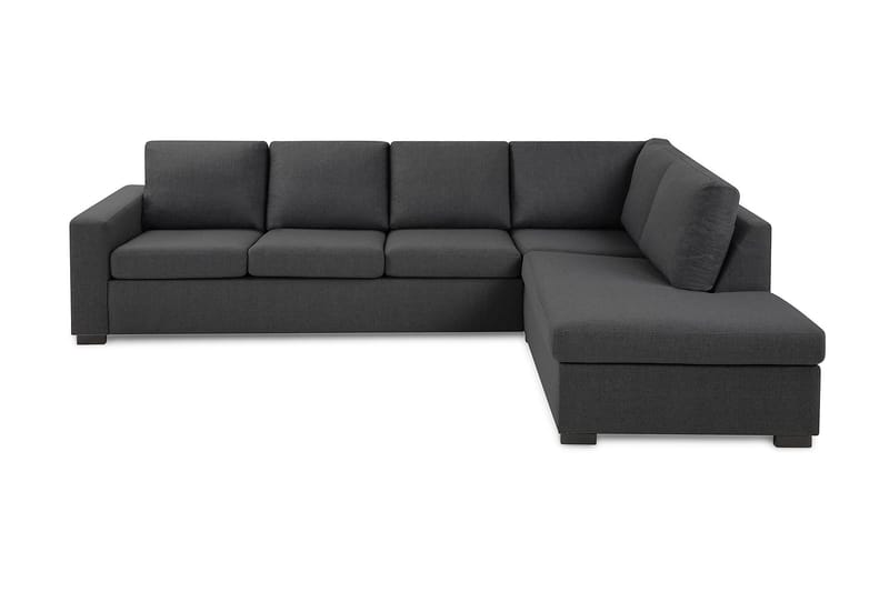 Crazy 4-sits Högervänd L-formad Schäslongsoffa i Tyg - Mörkgrå - Möbler - Soffa - Divansoffor & schäslongsoffa - 3 sits soffa med divan