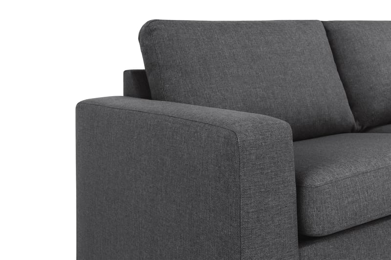 Crazy 4-sits Högervänd L-formad Schäslongsoffa i Tyg - Mörkgrå - Möbler - Soffa - Divansoffor & schäslongsoffa