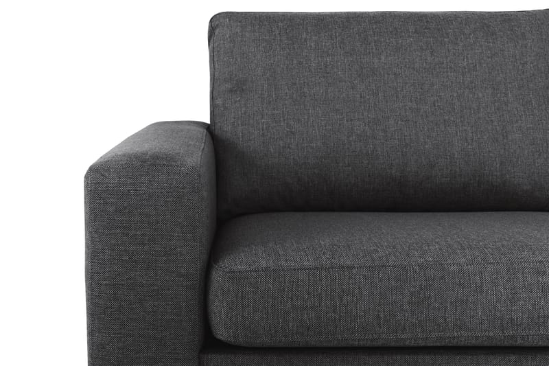 Crazy 4-sits Högervänd L-formad Schäslongsoffa i Tyg - Mörkgrå - Möbler - Soffa - Divansoffor & schäslongsoffa