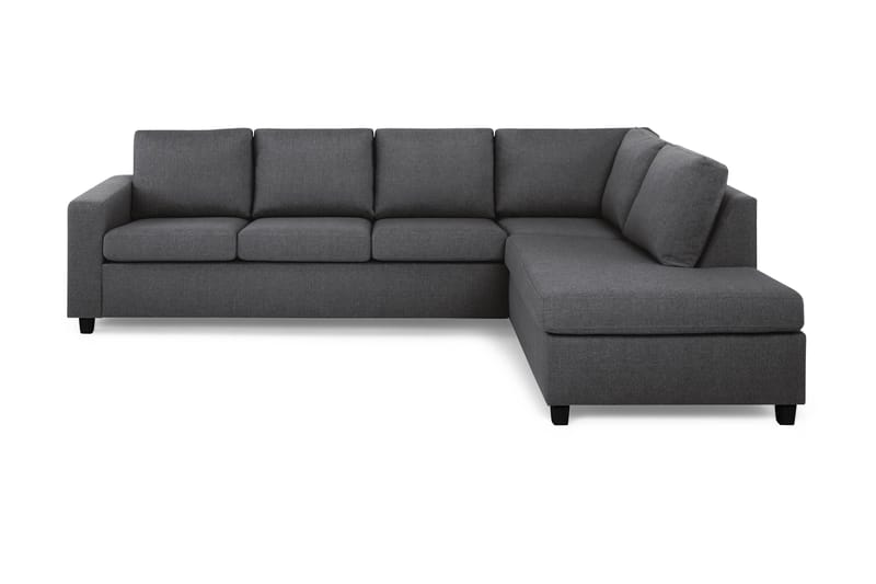 Crazy 4-sits Högervänd L-formad Schäslongsoffa i Tyg - Mörkgrå - Möbler - Soffa - Divansoffor & schäslongsoffa