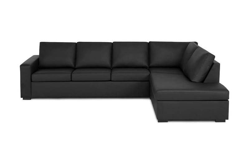 Crazy 4-sits Högervänd L-formad Schäslongsoffa i Tyg - Svart - Möbler - Soffa - Divansoffor & schäslongsoffa