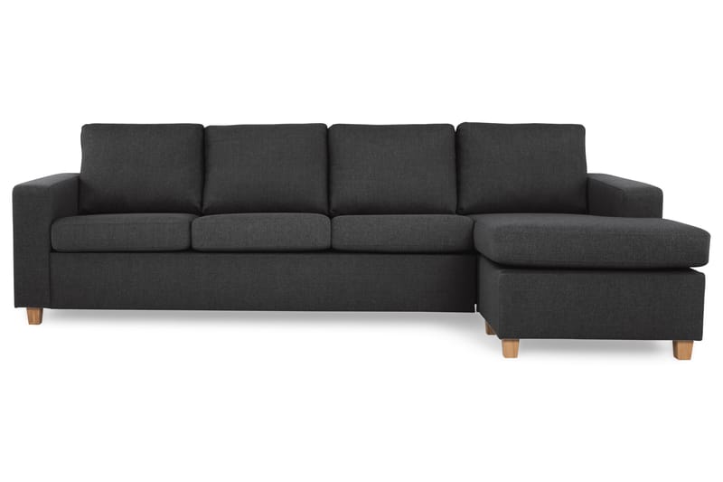 Crazy 4-sits Vändbar L-formad Divansoffa i Tyg - Antracit - Möbler - Soffa - Divansoffor & schäslongsoffa