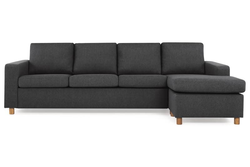 Crazy 4-sits Vändbar L-formad Divansoffa i Tyg - Antracit - Möbler - Soffa - Divansoffor & schäslongsoffa
