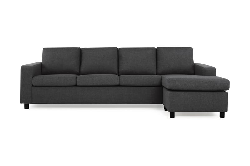 Crazy 4-sits Vändbar L-formad Divansoffa i Tyg - Antracit - Möbler - Soffa - Divansoffor & schäslongsoffa