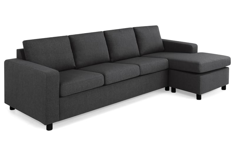 Crazy 4-sits Vändbar L-formad Divansoffa i Tyg - Antracit - Möbler - Soffa - Divansoffor & schäslongsoffa