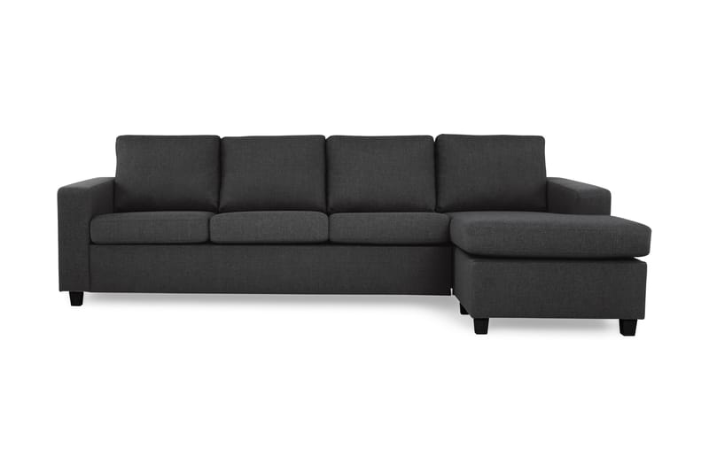 Crazy 4-sits Vändbar L-formad Divansoffa i Tyg - Antracit - Möbler - Soffa - Divansoffor & schäslongsoffa