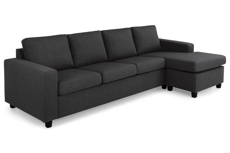 Crazy 4-sits Vändbar L-formad Divansoffa i Tyg - Antracit - Möbler - Soffa - Divansoffor & schäslongsoffa
