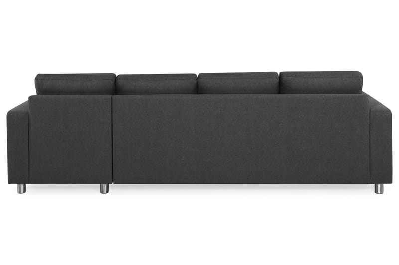Crazy 4-sits Vändbar L-formad Divansoffa i Tyg - Antracit - Möbler - Soffa - Divansoffor & schäslongsoffa