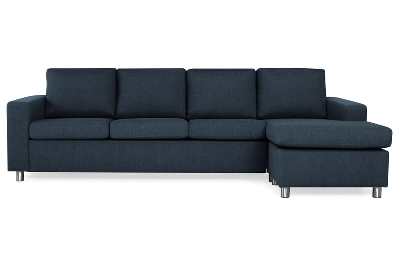 Crazy 4-sits Vändbar L-formad Divansoffa i Tyg - Blå - Möbler - Soffa - Divansoffor & schäslongsoffa