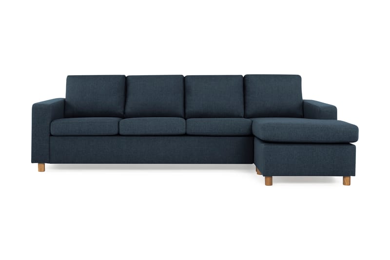 Crazy 4-sits Vändbar L-formad Divansoffa i Tyg - Blå - Möbler - Soffa - Divansoffor & schäslongsoffa