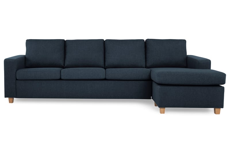 Crazy 4-sits Vändbar L-formad Divansoffa i Tyg - Blå - Möbler - Soffa - Divansoffor & schäslongsoffa