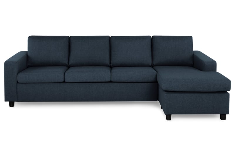 Crazy 4-sits Vändbar L-formad Divansoffa i Tyg - Blå - Möbler - Soffa - Divansoffor & schäslongsoffa