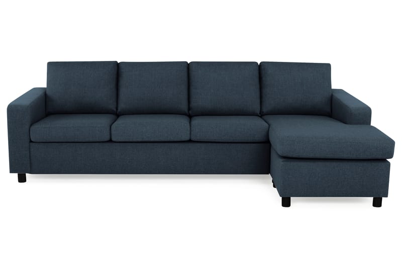 Crazy 4-sits Vändbar L-formad Divansoffa i Tyg - Blå - Möbler - Soffa - Divansoffor & schäslongsoffa