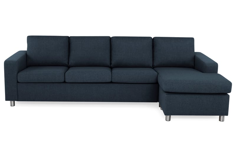 Crazy 4-sits Vändbar L-formad Divansoffa i Tyg - Blå - Möbler - Soffa - Divansoffor & schäslongsoffa