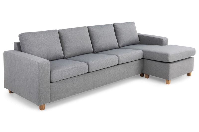 Crazy 4-sits Vändbar L-formad Divansoffa i Tyg - Grå - Möbler - Soffa - Divansoffor & schäslongsoffa