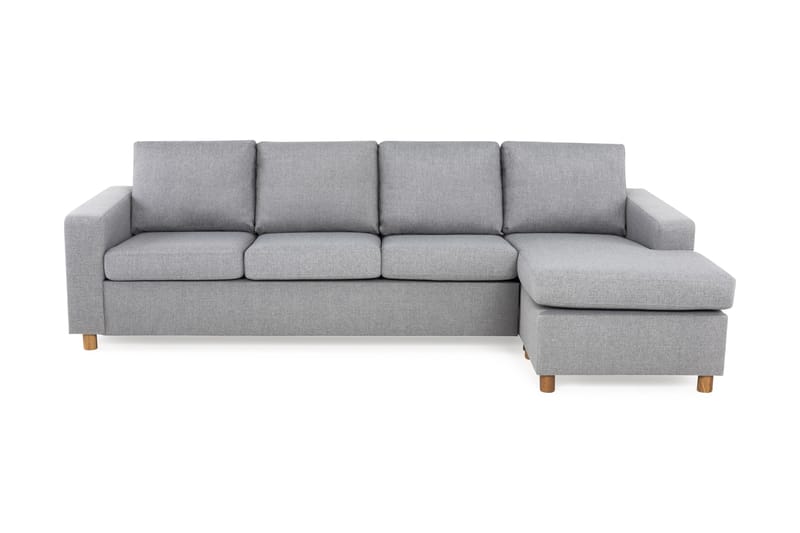 Crazy 4-sits Vändbar L-formad Divansoffa i Tyg - Grå - Möbler - Soffa - Divansoffor & schäslongsoffa