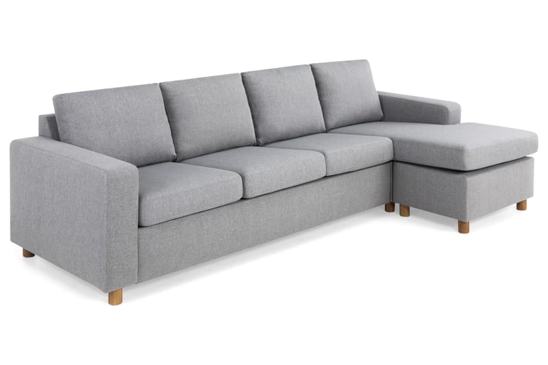 Crazy 4-sits Vändbar L-formad Divansoffa i Tyg - Grå - Möbler - Soffa - Divansoffor & schäslongsoffa