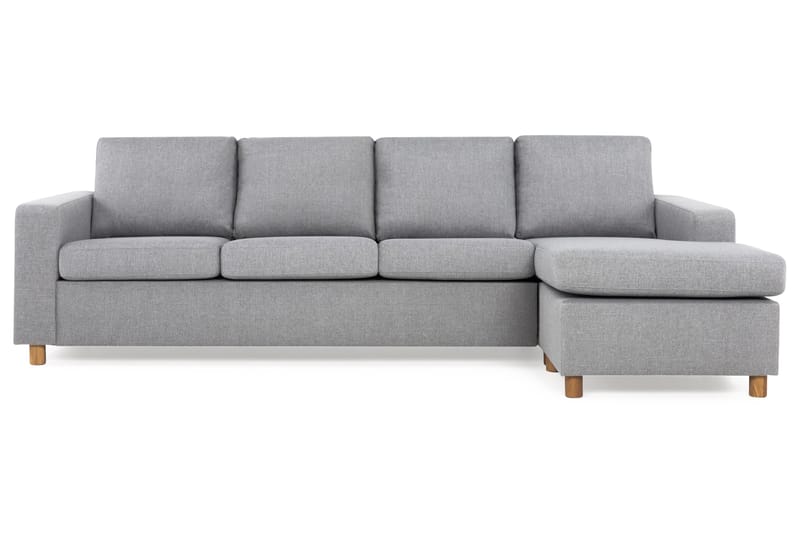 Crazy 4-sits Vändbar L-formad Divansoffa i Tyg - Grå - Möbler - Soffa - Divansoffor & schäslongsoffa