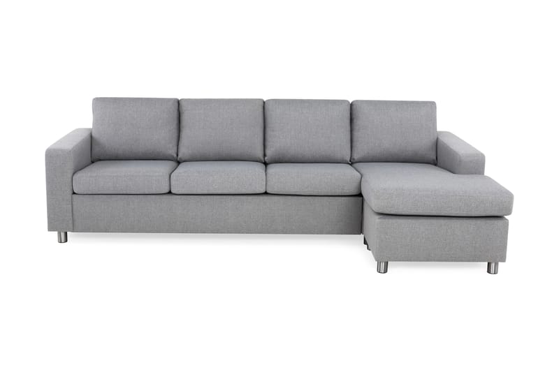 Crazy 4-sits Vändbar L-formad Divansoffa i Tyg - Grå - Möbler - Soffa - Divansoffor & schäslongsoffa