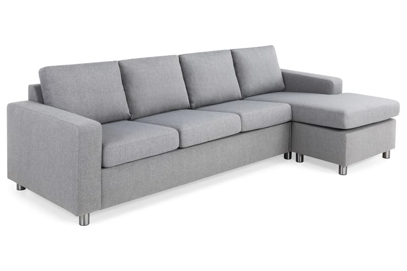 Crazy 4-sits Vändbar L-formad Divansoffa i Tyg - Grå - Möbler - Soffa - Divansoffor & schäslongsoffa