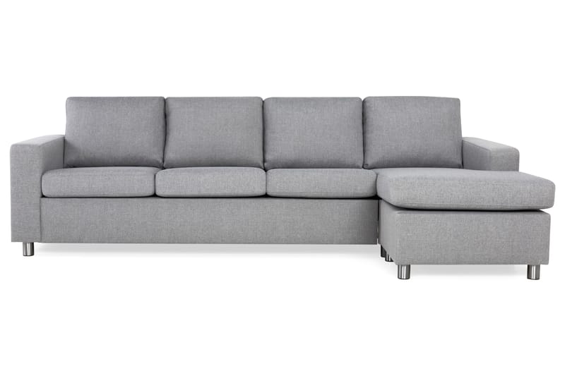 Crazy 4-sits Vändbar L-formad Divansoffa i Tyg - Grå - Möbler - Soffa - Divansoffor & schäslongsoffa