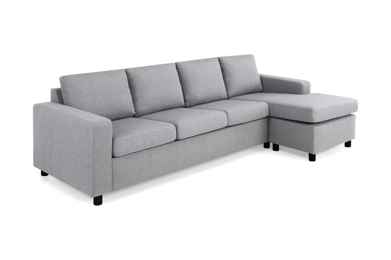 Crazy 4-sits Vändbar L-formad Divansoffa i Tyg - Grå - Möbler - Soffa - Divansoffor & schäslongsoffa - 4 sits soffa med divan