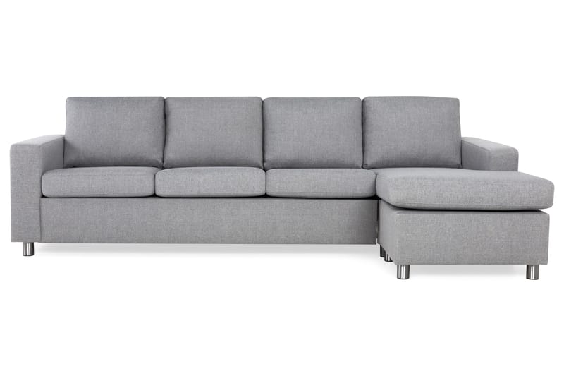 Crazy 4-sits Vändbar L-formad Divansoffa i Tyg - Grå - Möbler - Soffa - Divansoffor & schäslongsoffa - 4 sits soffa med divan