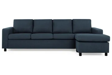 Crazy 4-sits Vändbar L-formad Divansoffa i Tyg - Mörkblå - Möbler - Soffa - Divansoffor & schäslongsoffa