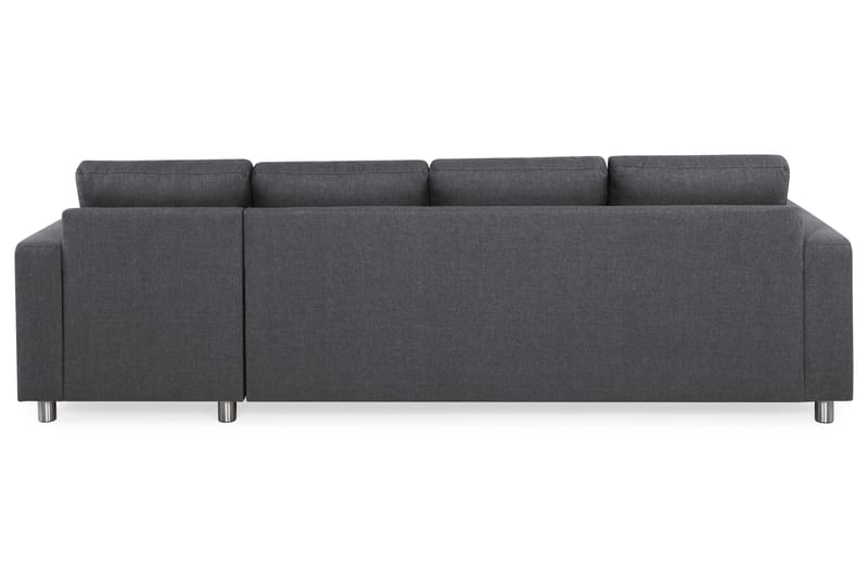 Crazy 4-sits Vändbar L-formad Divansoffa i Tyg - Mörkgrå - Möbler - Soffa - Divansoffor & schäslongsoffa