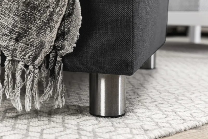 Crazy 4-sits Vändbar L-formad Divansoffa i Tyg - Mörkgrå - Möbler - Soffa - Divansoffor & schäslongsoffa - 4 sits soffa med divan