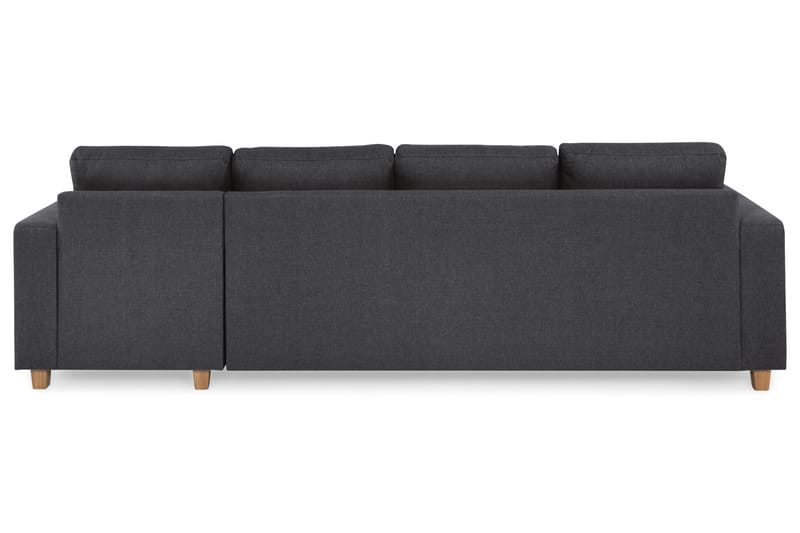 Crazy 4-sits Vändbar L-formad Divansoffa i Tyg - Mörkgrå - Möbler - Soffa - Divansoffor & schäslongsoffa