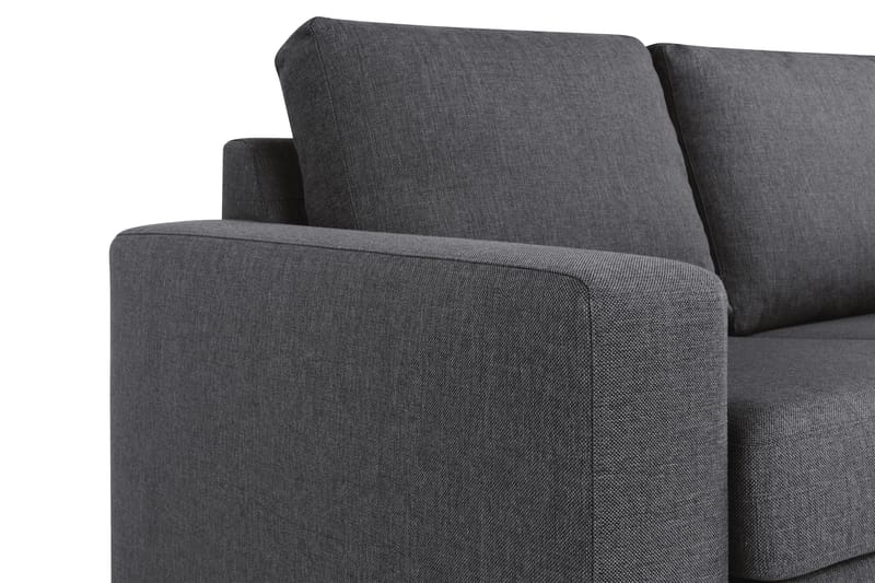 Crazy 4-sits Vändbar L-formad Divansoffa i Tyg - Mörkgrå - Möbler - Soffa - Divansoffor & schäslongsoffa