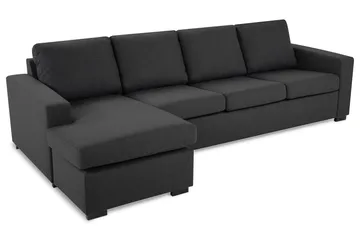 Crazy 4-sits Vändbar L-formad Divansoffa i Tyg - Mörkgrå - Möbler - Soffa - Divansoffor & schäslongsoffa
