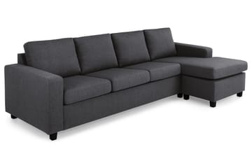 Crazy 4-sits Vändbar L-formad Divansoffa i Tyg - Mörkgrå - Möbler - Soffa - Divansoffor & schäslongsoffa