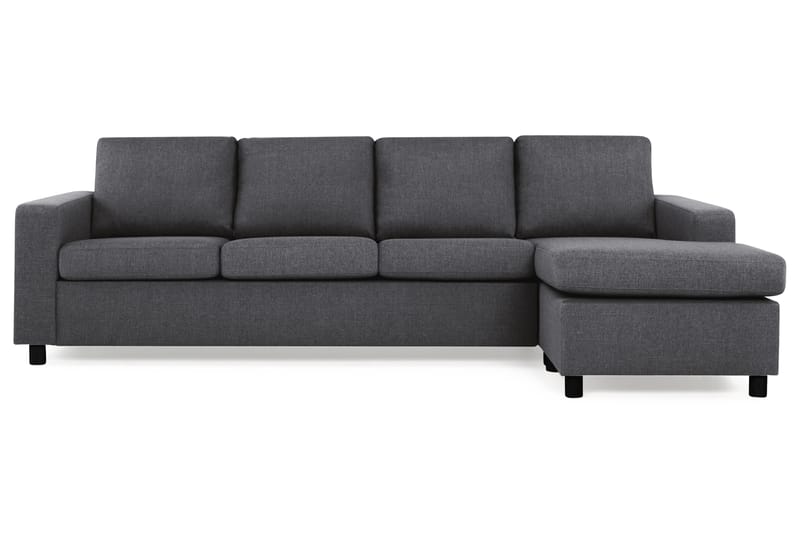 Crazy 4-sits Vändbar L-formad Divansoffa i Tyg - Mörkgrå - Möbler - Soffa - Divansoffor & schäslongsoffa