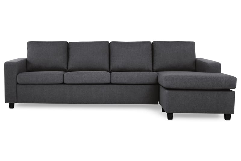 Crazy 4-sits Vändbar L-formad Divansoffa i Tyg - Mörkgrå - Möbler - Soffa - Divansoffor & schäslongsoffa