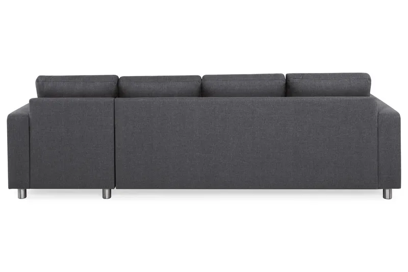 Crazy 4-sits Vändbar L-formad Divansoffa i Tyg - Mörkgrå - Möbler - Soffa - Divansoffor & schäslongsoffa - 4 sits soffa med divan