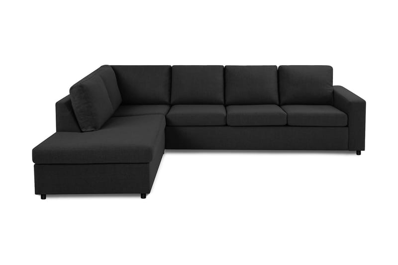 Crazy 4-sits Vänstervänd L-formad Schäslongsoffa i Tyg - Antracit - Möbler - Soffa - Divansoffor & schäslongsoffa