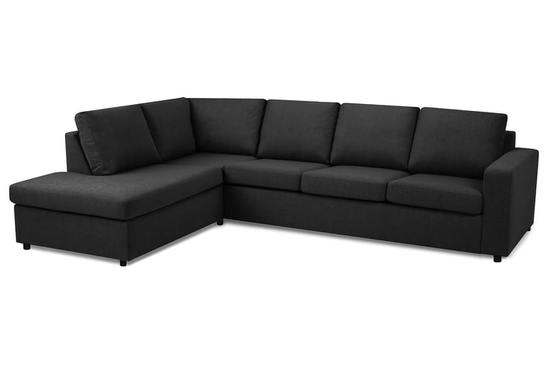 Crazy 4-sits Vänstervänd L-formad Schäslongsoffa i Tyg - Antracit - Möbler - Soffa - Divansoffor & schäslongsoffa