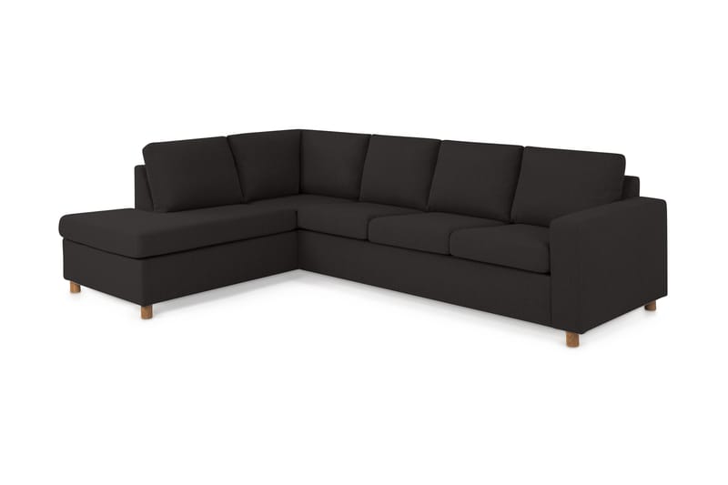 Crazy 4-sits Vänstervänd L-formad Schäslongsoffa i Tyg - Antracit - Möbler - Soffa - Divansoffor & schäslongsoffa