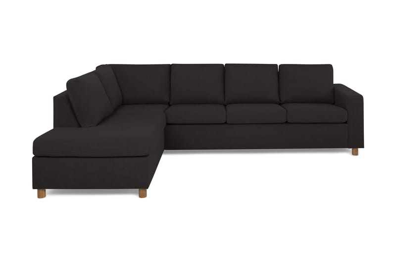 Crazy 4-sits Vänstervänd L-formad Schäslongsoffa i Tyg - Antracit - Möbler - Soffa - Divansoffor & schäslongsoffa