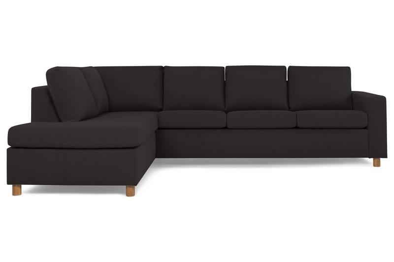 Crazy 4-sits Vänstervänd L-formad Schäslongsoffa i Tyg - Antracit - Möbler - Soffa - Divansoffor & schäslongsoffa