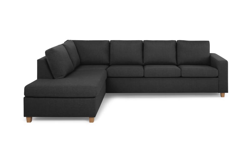 Crazy 4-sits Vänstervänd L-formad Schäslongsoffa i Tyg - Antracit - Möbler - Soffa - Divansoffor & schäslongsoffa