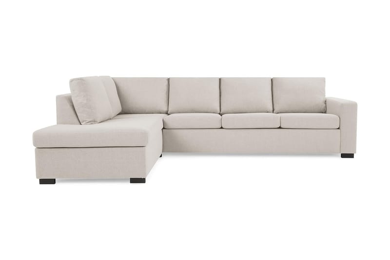 Crazy 4-sits Vänstervänd L-formad Schäslongsoffa i Tyg - Beige - Möbler - Soffa - Divansoffor & schäslongsoffa