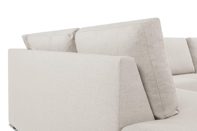 Crazy 4-sits Vänstervänd L-formad Schäslongsoffa i Tyg - Beige - Möbler - Soffa - Divansoffor & schäslongsoffa