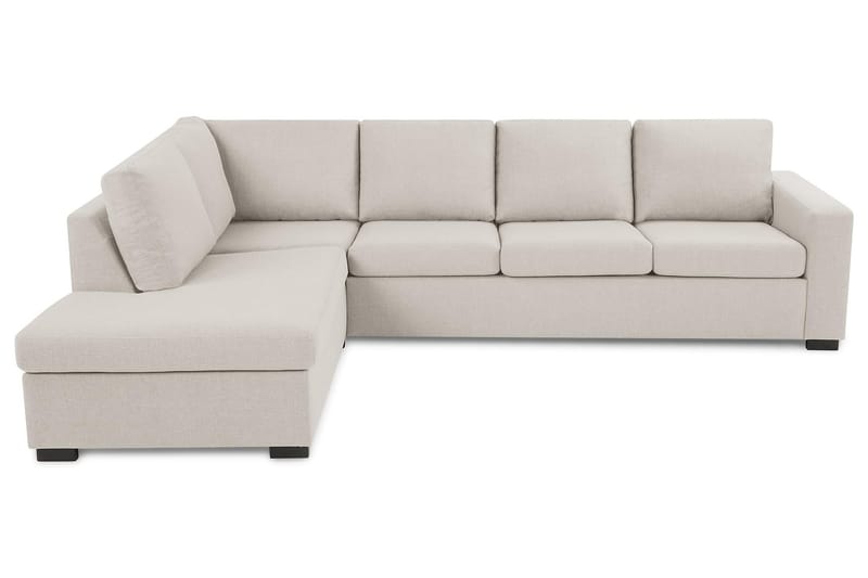 Crazy 4-sits Vänstervänd L-formad Schäslongsoffa i Tyg - Beige - Möbler - Soffa - Divansoffor & schäslongsoffa
