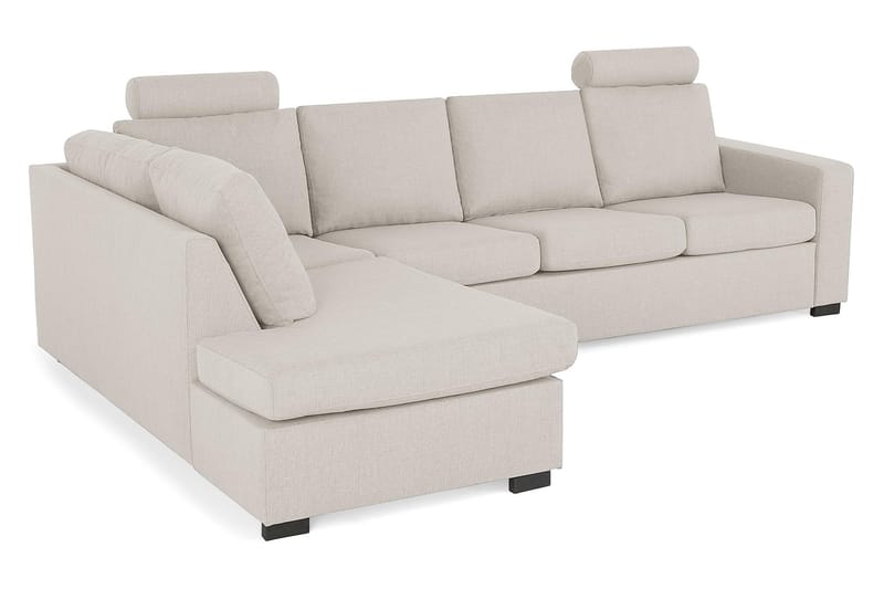 Crazy 4-sits Vänstervänd L-formad Schäslongsoffa i Tyg - Beige - Möbler - Soffa - Divansoffor & schäslongsoffa